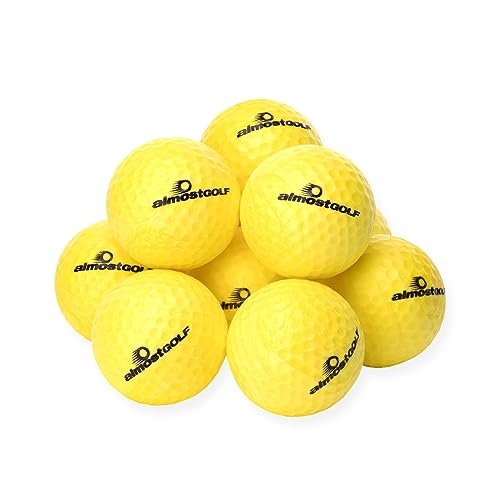 ALMOSTGOLF Limited Flight Practice Foam Golf Balls Yellow