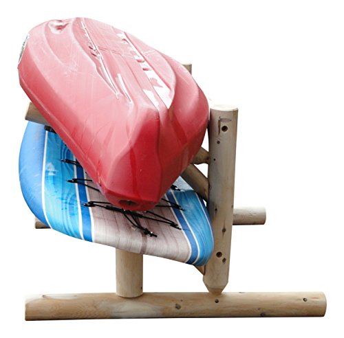 Log Kayak Rack 2 Place 1 Sided SUP Storage Rack Natural