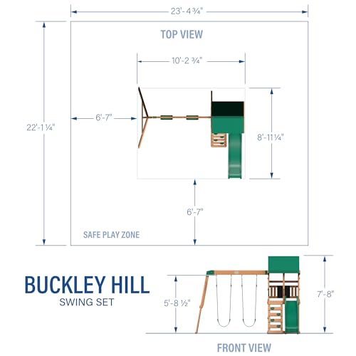 Backyard Discovery Buckley Hill Wooden Swing Set Green