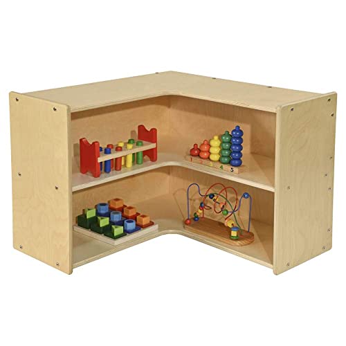 Contender 2 Section Display Cabinet Natural