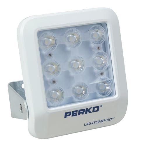Perko 1643050S0W Lightship 50 High Performance LED Spotlight 7500 Lumens White