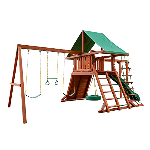 Gorilla Playsets Sun Valley II Wood Swing Set Redwood