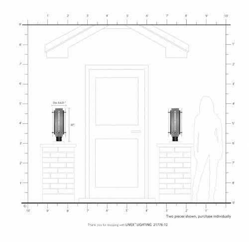 Livex Brushed Nickel Outdoor Post Top Lantern