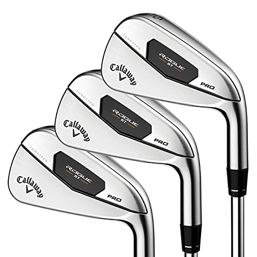 Callaway Rogue ST Pro Iron Set Steel Stiff Flex Right Hand Silver