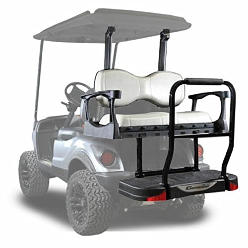 MADJAX Genesis 250 Steel Golf Cart Rear Flip Seat Kit Compatible with Yamaha Drive2 Grey