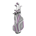 WILSON Women's Beginner Complete Golf Set with Cart Bag, Stretch XL, White/Grey/Purple