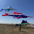 TiffyDance 56 Ft 3D Inflatable Swordfish Kite Pendant Red Blue
