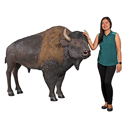 Design Toscano Large Scale Buffalo of The Great Plains Statue Full Color