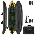 Retrospec Coaster 2 Person Inflatable Kayak - Portable Ripstop Polyester Blow up Kayak Wild Spruce