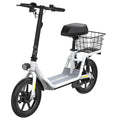 HOVERFLY Z5 Electric Scooter with Seat 18.6 Miles Range 15.5 Mph 400W Motor White