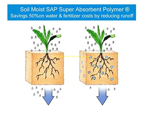 SOIL MOIST SAP SUPER ABSORBENT POLYMER Super Absorbent Polymer for Plants (45 lbs) White