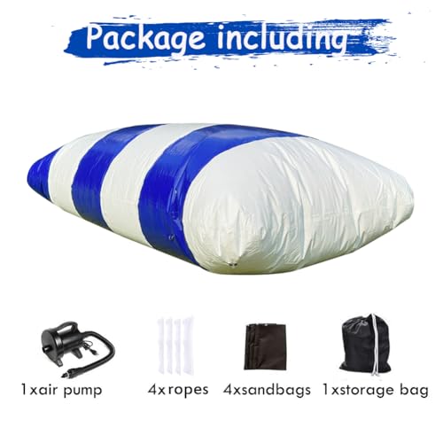 YXJKKL Inflatable Water Catapult Blob Lake Jumping Pillow White+Blue