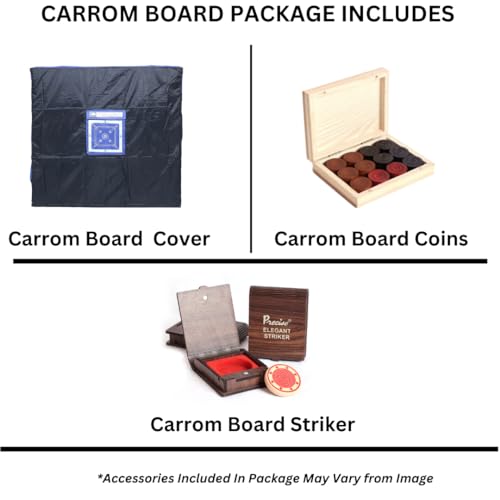 PRECISE Champion Bulldog Carrom Board 24mm with Coin & Striker
