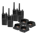 Motorola Solutions RMU2040 2-Way Radio 4 Pack Bundle Black