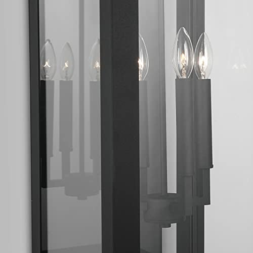 Capital Lighting Fixture Company Hunt Urban/Industrial Outdoor Wall Lantern 4-Light Clear Glass Black