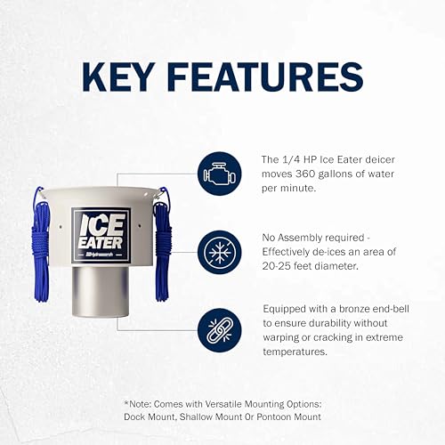 ICE EATER .25 HP Pond Deicer with 100ft Power Cord