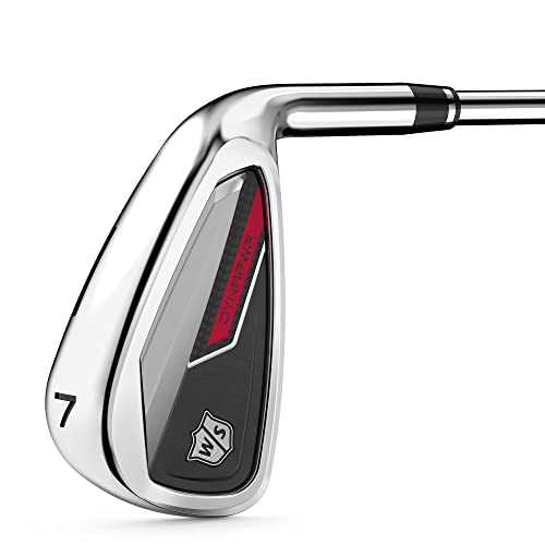 Wilson Dynapower Men's Graphite Golf Irons - Right Hand, Regular, 5-PW, GW Silver/Red