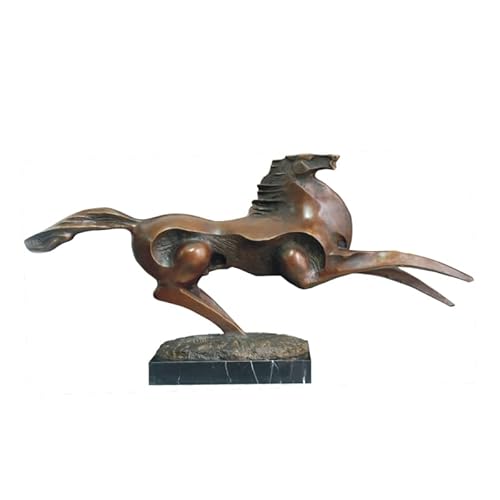FENGSHUI-CAISHEN Pure Copper Horse Statue Large Brown
