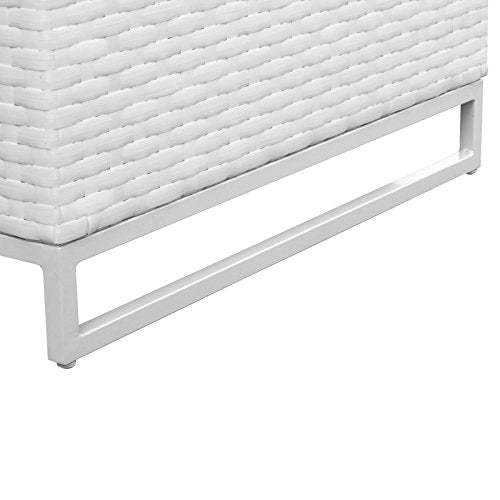TK Classics Miami Resin Patio Chaise Lounge Set of 2 with Extra White Covers