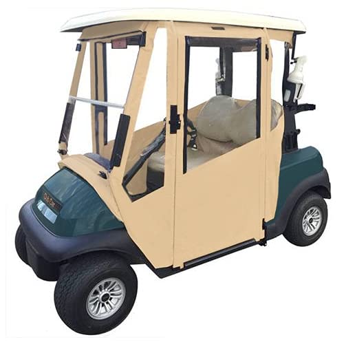 DOORWORKS GOLF CART ENCLOSURES EZGO RXV Sunbrella Canvas Cart Cover - Wheat