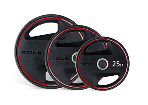 SOLE Fitness Weight Plate Set Rubber-Coated Home Gym Equipment