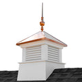Good Directions 30" Square Manchester Vinyl Victoria Copper Finial Cupola White