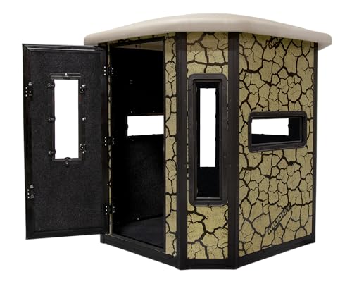 MUDDY Muddy Bull Box Blind with Tower Base, Steel Wall Construction, Cracked Mud Camo Multi