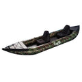 SereneLife 2 Person Inflatable Kayak - Double Kayak with Aluminum Paddles, Repair Kit - Lightweight, Portable Adult Kayaks with High-Output Pump - Durable Vinyl Kayak for Lake, Mild River - Camo