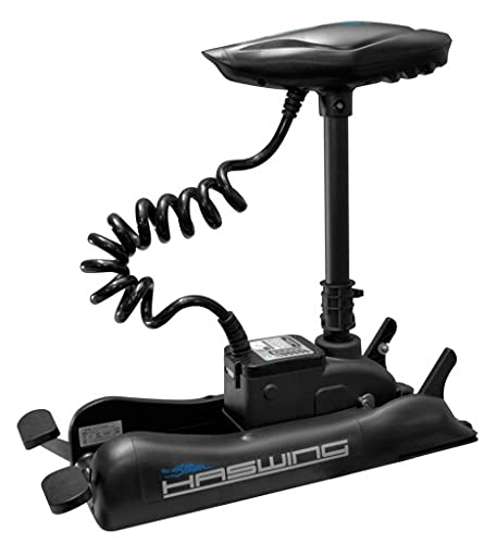 PARKHO HASWING Electric Trolling Motor 24V 80LB 60 Inch Black w/ Remote + Quick Release + Foot Control