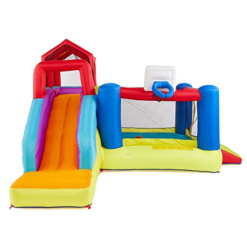 BANZAI Climb ’N’ Bounce House with Slides & Blower Multi