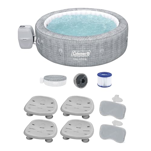 Bestway Coleman SaluSpa Sicily 180 Inflatable Hot Tub with Spa Seat and Headrest Pillows