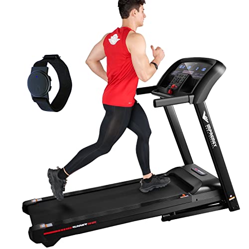 IMPREMEY Folding Treadmill with Incline 15%, 3.5HP Power, 350 Lb Capacity, 11 MPH, 50" x 19" - Black