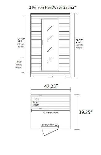 Blue Wave HeatWave SA2406 2-Person Sauna with Ceramic Heaters and Chromotherapy System