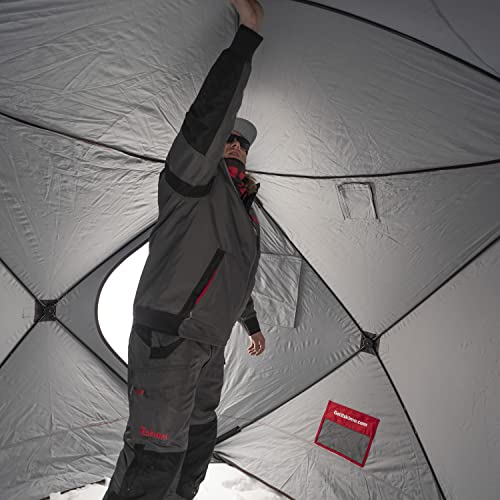 Eskimo Outbreak 650XD Pop-up Portable Insulated Ice Fishing Shelter 5-7 Person Red/Black