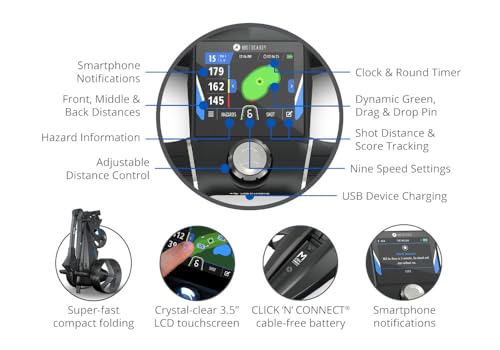 AMBA7 Motocaddy M5 GPS DHC Electric Caddy Cart Bundle Black