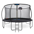 Campior 14ft Pumpkin Trampoline with Basketball Hoop Black