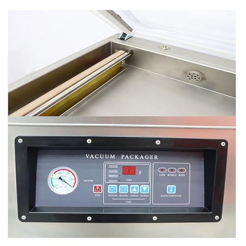 BREVELTION Stainless Steel Single Chamber Vacuum Packaging Machine 110V 750W