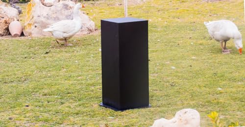 Garden Artisans Black Column Pedestal 12x12x30 Inches