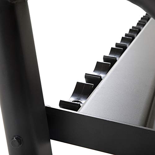 Power Systems Denali ProStyle Dumbbell Rack with Built-in Saddles - Reinforced Steel - Black Powder Coated
