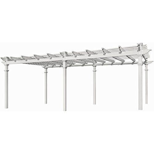 Vita Regency Grande 12' x 24' Vinyl Pergola White