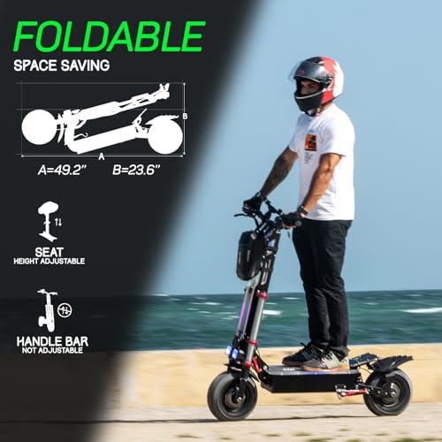 Tumotcy K8 Electric Scooter 6000W Dual Motor 70 Miles Range