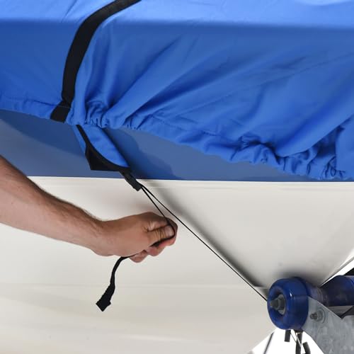 Budge American Flagship Ripstop Pontoon Cover Blue 20' to 24' Long