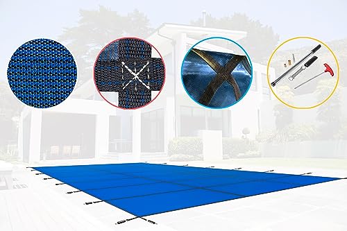 WaterWarden Inground Pool Safety Cover 25' x 45' Blue Mesh