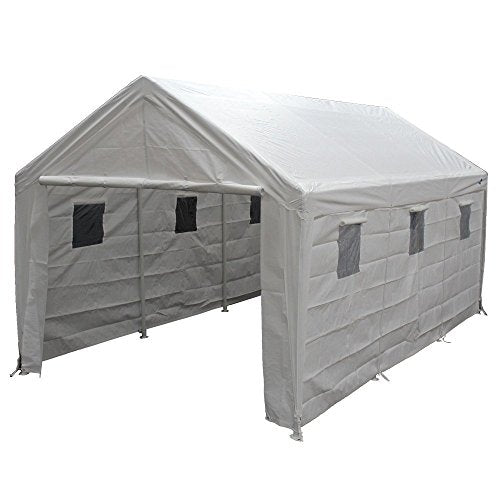 King Canopy Hercules 10x20 Ft Enclosure Kit Steel Frame 8-Leg White