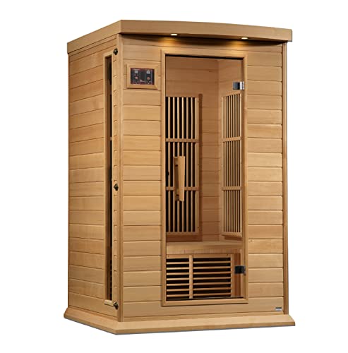 DYNAMIC SAUNAS Maxxus MX-K206-01 Elite 2-Person Near Zero EMF FAR Infrared Sauna Natural Wood Finish