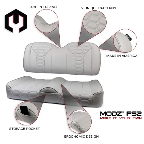 MODZ® FS2 Custom Golf Cart Front Seat for Club Car Precedent/Onward/Tempo - [2004-Up] - Gray Base