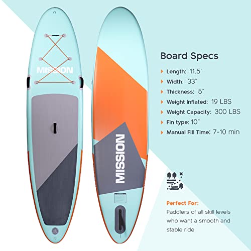 MISSION Argo Inflatable Stand Up Paddle Board iSUP