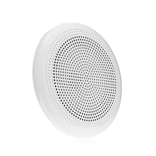 Fusion Entertainment Marine Receiver with 1 Pair EL-F651W 6.5" Speakers White Classic Grills
