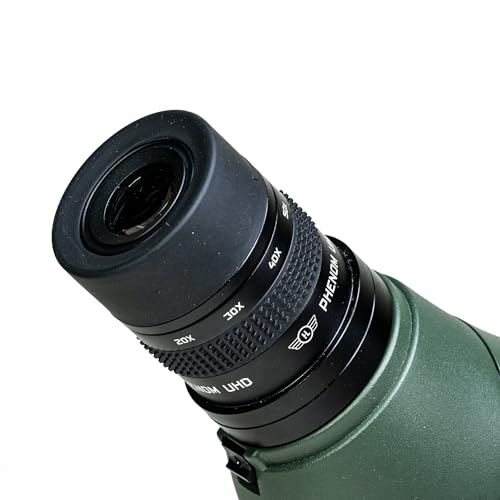 hi-lux Phenom 20-60X85 UHD Spotting Scope with Zoom Eyepiece, ED Glass Green