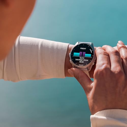 PlayBetter Garmin Fenix 8 AMOLED Sapphire Multisport GPS Smartwatch Bundle Carbon Gray DLC Titanium